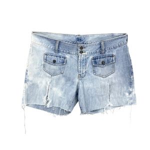ABERCROMBIE & FITCH Denim Shorts Cut Off Jean Raw Hem Cotton